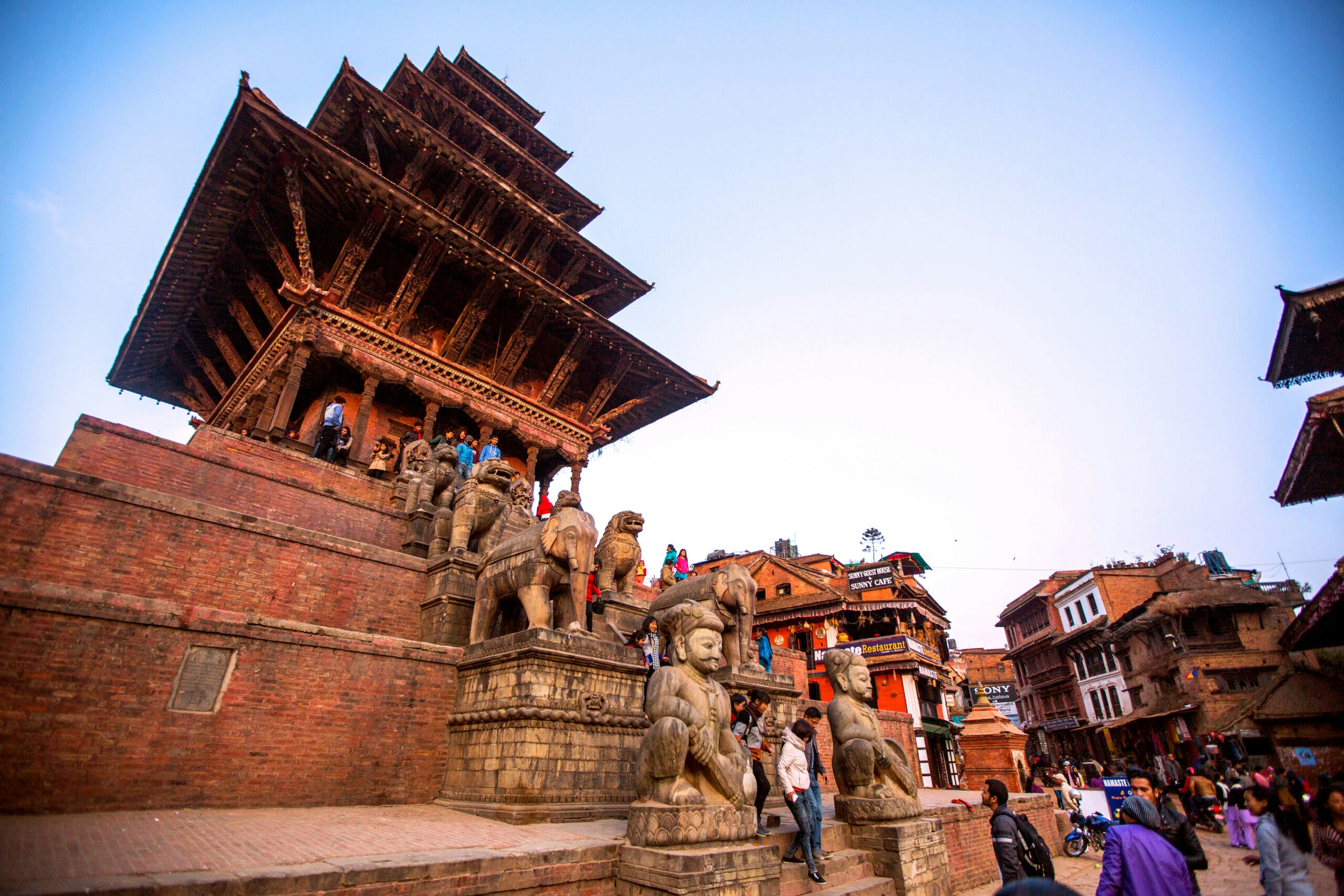 Durbar Square in front of the royal palace of old Bhaktapur Kingdom in Nepal