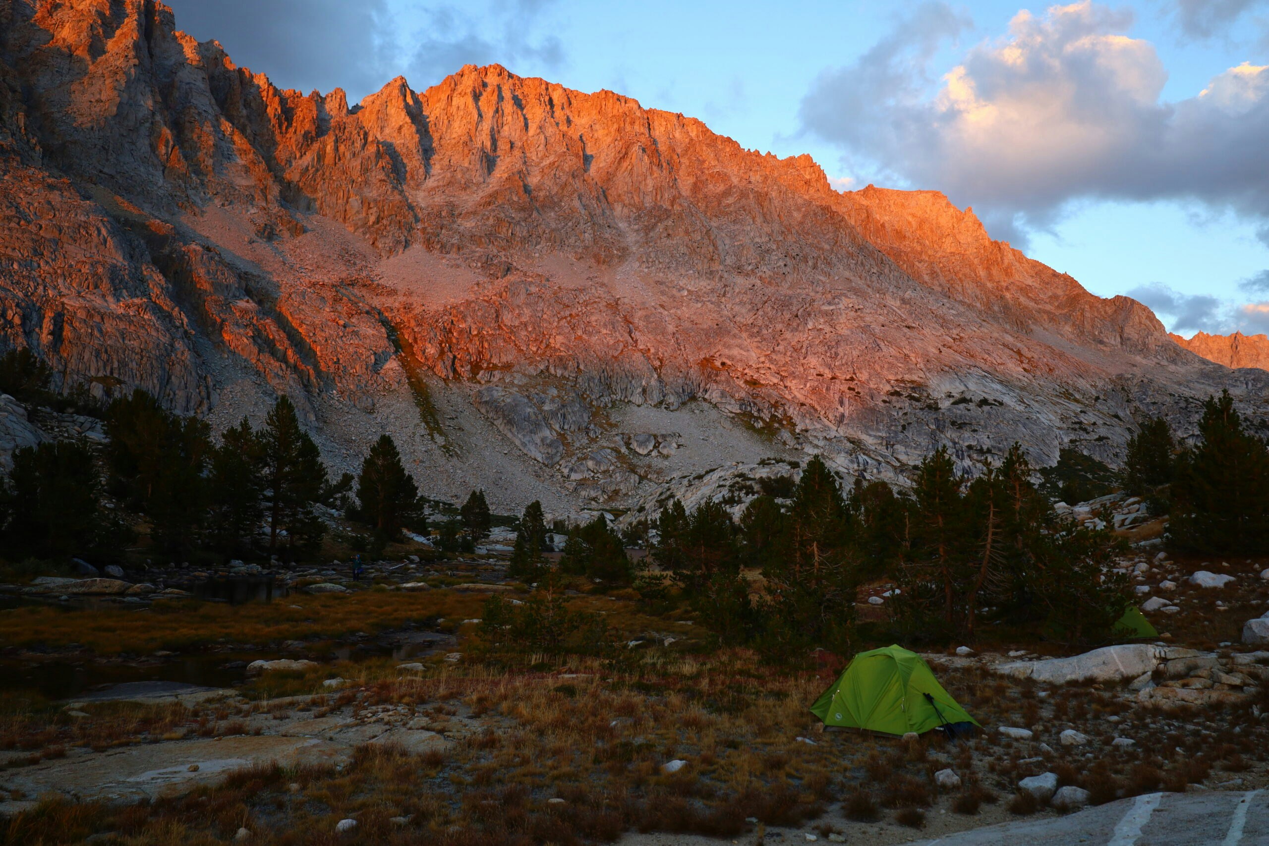 John muir northbound trail camping accommodations in scenery backcountry views