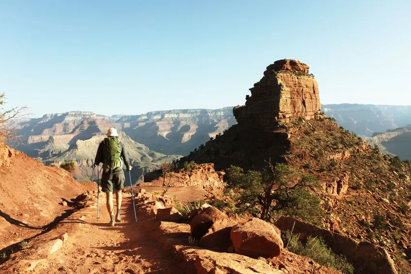 MT Sobek guided hikes to Phantom Ranch include trekking poles