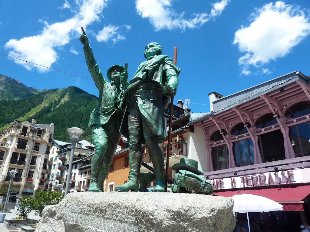 De Saussure Chamonix structure in the Alps