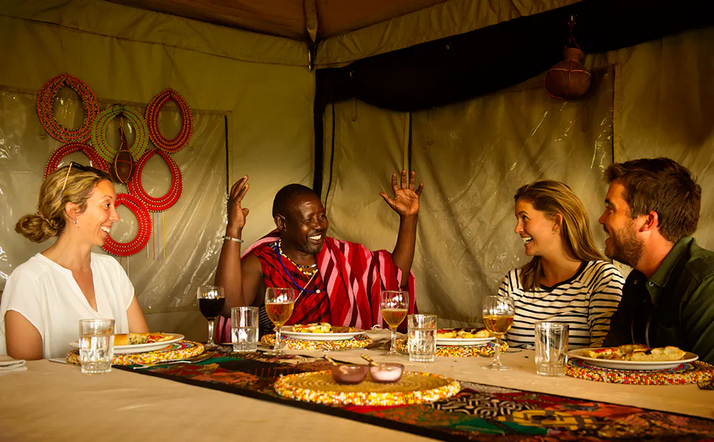 meeting with the local tribe in Tanzania