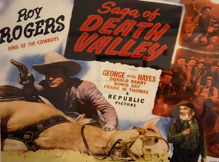 ad in Badwater Saloon at Stovepipe Wells in Death Valley National Park in California