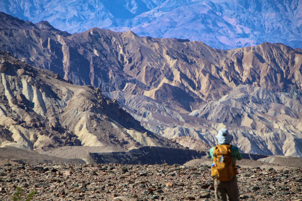 looking at the mountains one morning in Death Valley National Park in California