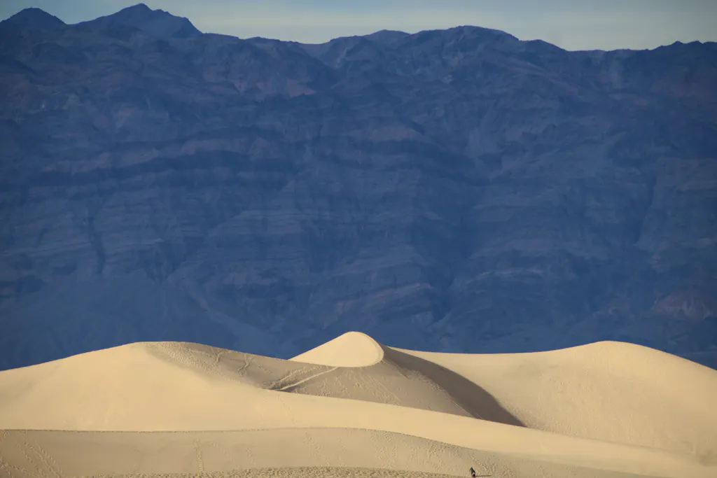 golden dunes in Death Valley National Park in California