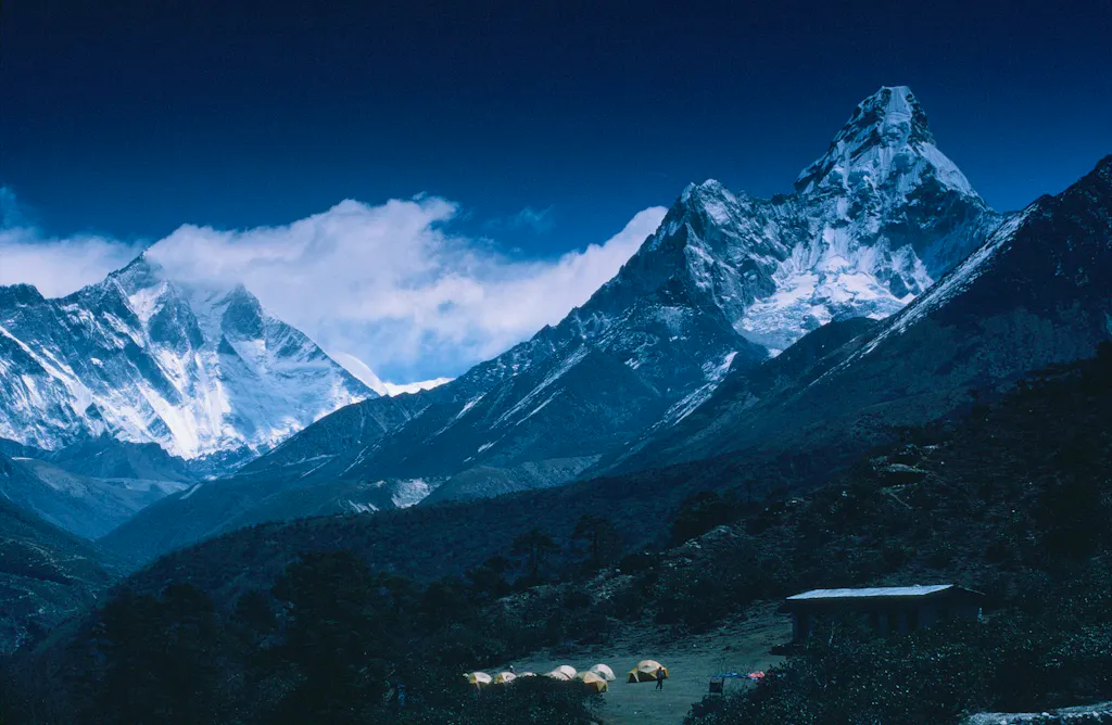 camp below Ama Dablam in the Everest