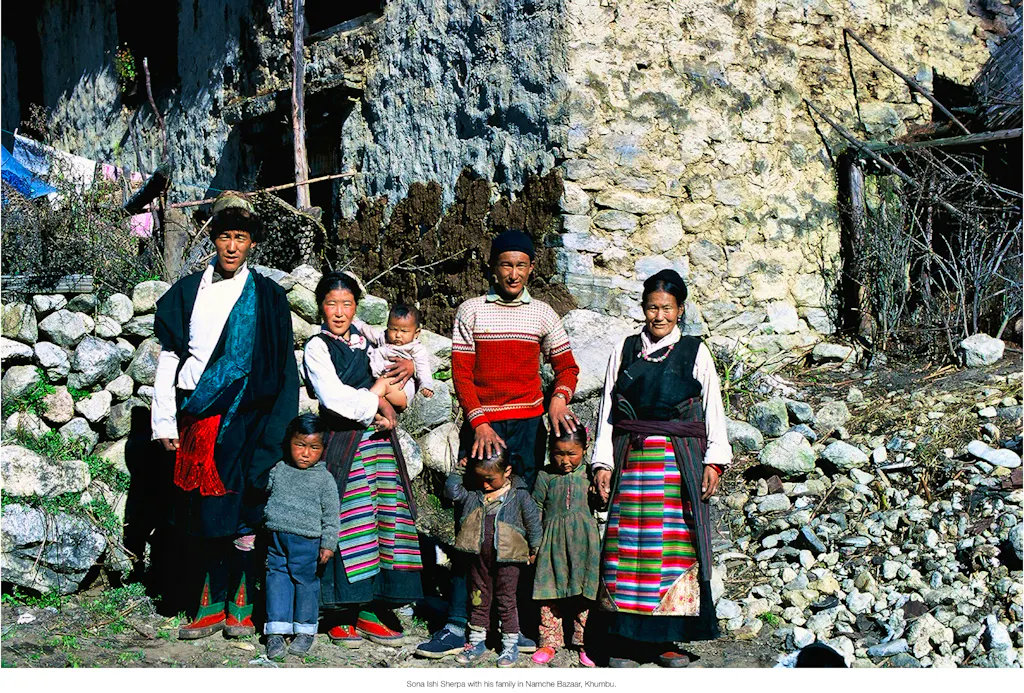 family of local sherpa in Everest