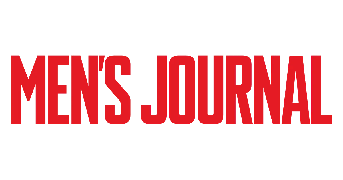 The image shows the “Men’s Journal” logo in bold, red capital letters on a white background—an emblem synonymous with adventure, lifestyle, and award-winning content.