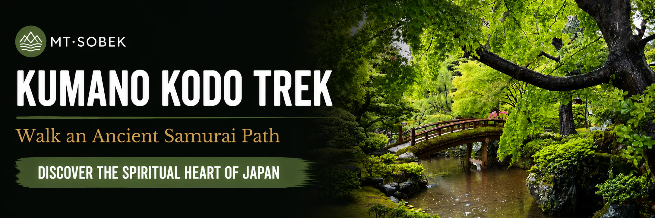Banner ad for MT Sobek's Kumano Kodo hiking & walking tour in Japan
