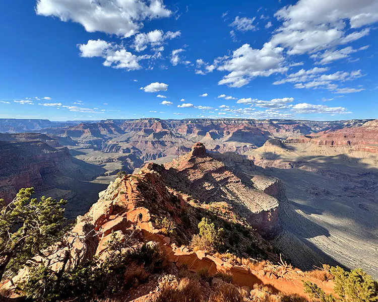 360-degree views from the South Kaibab Trail in Grand Canyon National Park, Arizona