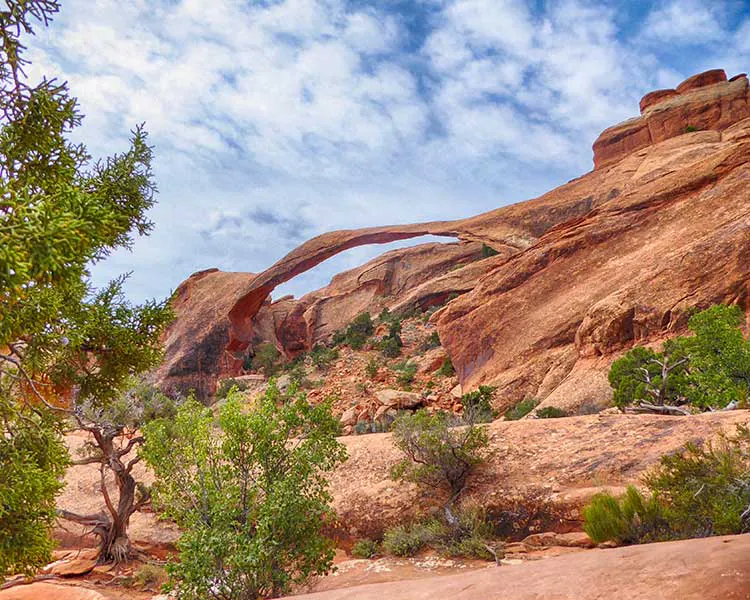 Landscape Arch on the Devils Garden Loop in Arches National Park