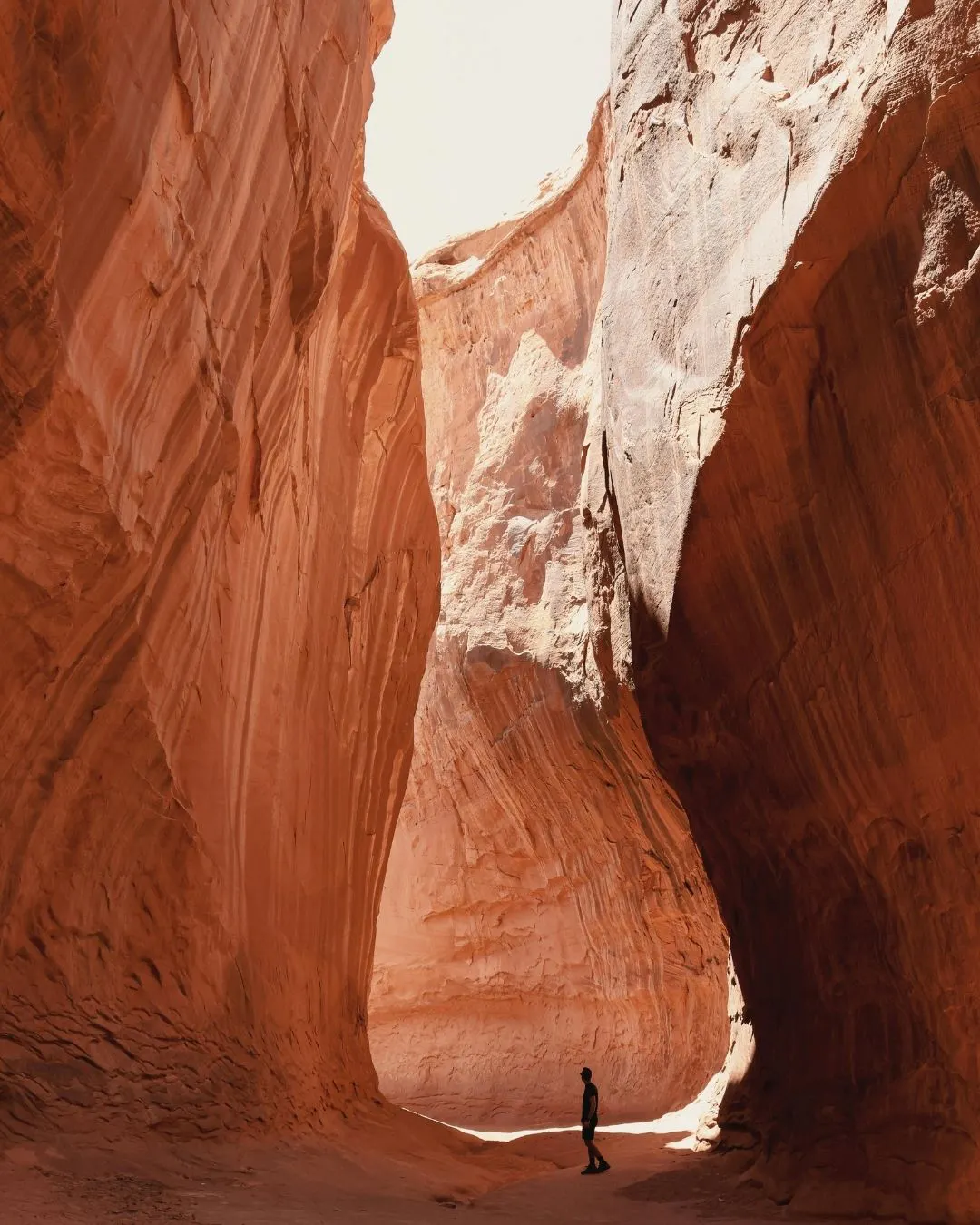 exploring slot canyon Leprechaun Canyon in Utah