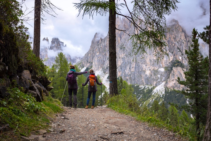 two hikers - Italy Dolomites Hut-to-Hut Hiking