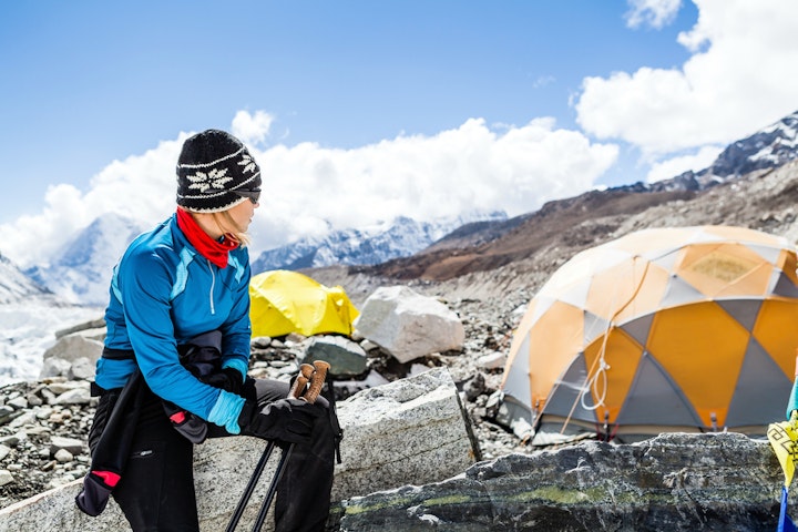 woman tents - Nepal Everest Base Camp Trek