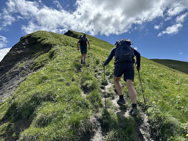 hikers - France Alps GR5 Trek
