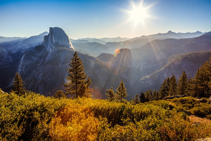 half dome - California Yosemite National Park Hiking Adventure