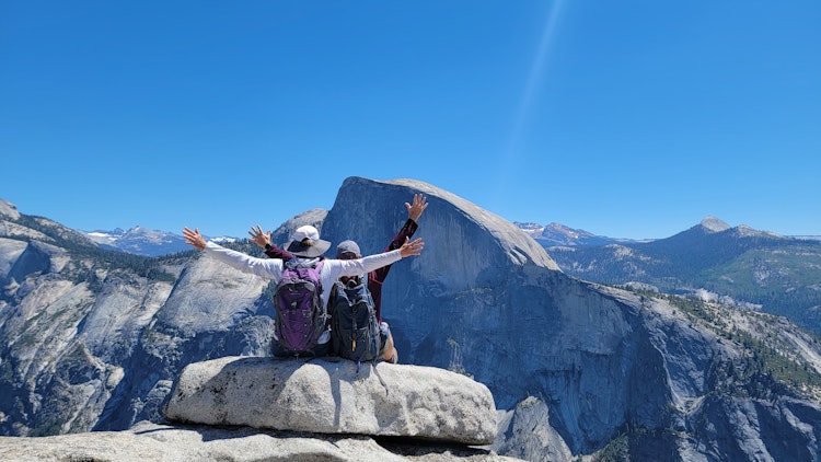 half dome overlook - California Yosemite National Park Hiking Adventure