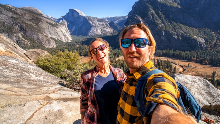 selfie - California Yosemite National Park Hiking Adventure