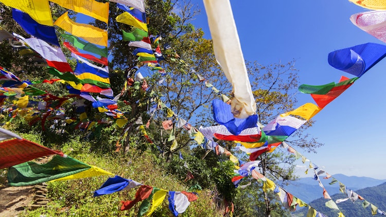 prayer flags - India Sikkim: Kanchenjunga Ridge Trek