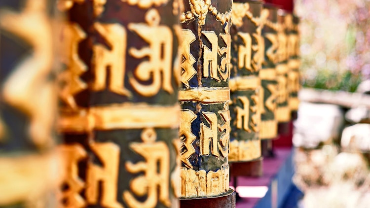 prayer wheels - Bhutan Trekking Tour & Cultural Discovery